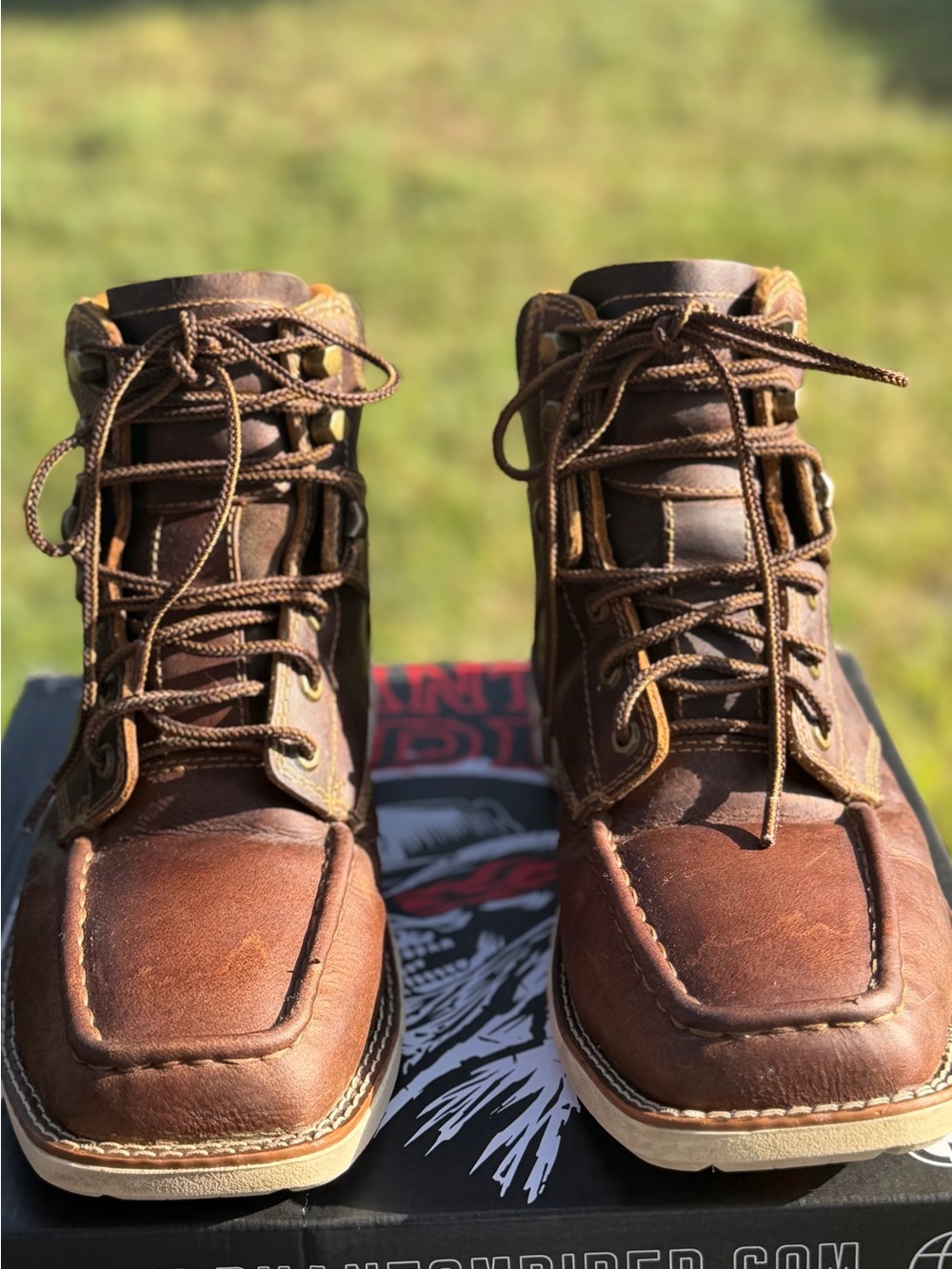 Phantom Rider DH5375 Men’s Brown Leather Work Boots Size 10D